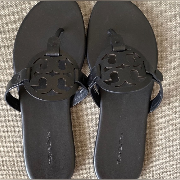 Tory Burch Miller Soft Sandal Sz 9 Black - Picture 3 of 9